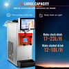 VEVOR Commercial Slushy Machine, 8L / 2.1 Gal Single Bowl, Cool and Freeze Modes, 1050W Stainless Steel Margarita Smoothie Frozen Drink Maker, Slushie