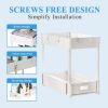 2 Pack Under Sink Organizers and Storage Bathroom Organizer Under Sink, Pull Out Cabinet Organizer for Kitchen Bathroom Sink Storage, White