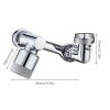 1pc, 1080 ° Swivel Faucet Extender, ABS Universal Sink-Water Aerator, Kitchen Bathroom 1080 ° Angle Rotatable Spray Attachment, Multifunctional Roboti