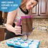 Pancake Batter Dispenser - Kitchen Must Have Tool for Perfect Pancakes, Cupcake, Waffle, Muffin Mix, Crepe & Cake - Easy Pour Baking Supplies for Grid