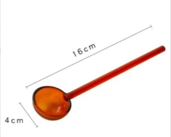 Creative Stained Glass Coffee Spoon (Option: 15.8cm-Amber)