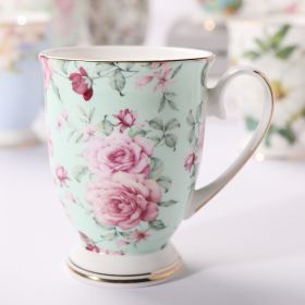 Household Creative Bone China Mark Office Cup (Option: Spring Flowers Bloom-300 ML)