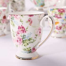 Household Creative Bone China Mark Office Cup (Option: Hua Tao Xianhai-300 ML)