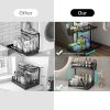 Double Sliding Metal Under Sink Organizer L Shape